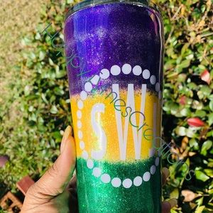 Mardi Gras Customized Tumblers